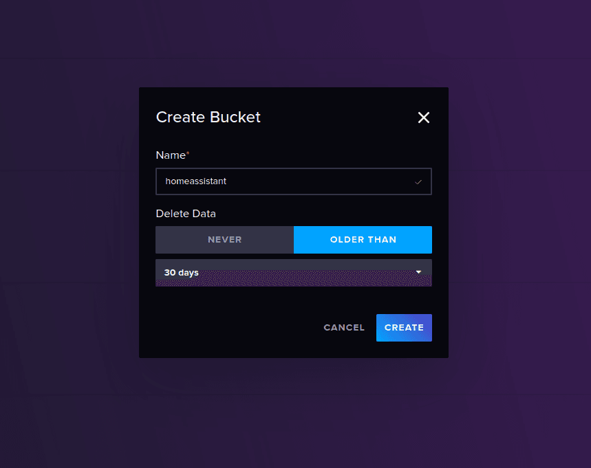 influxdb create bucket ui screenshot