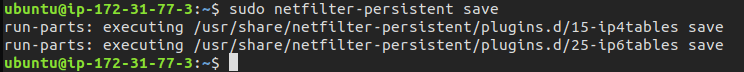 run iptables-persistent