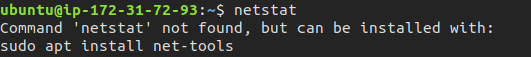 netstat pakcage not found error