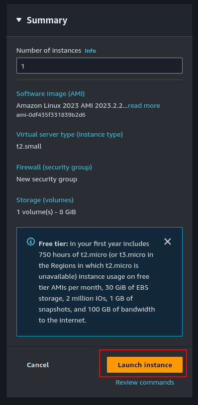 create instance